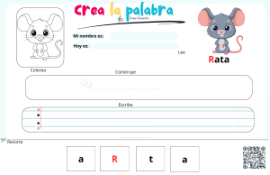 hoja de ejercicio crea la palabra