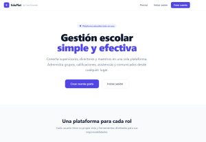 Interfaz de la plataforma EduPlat