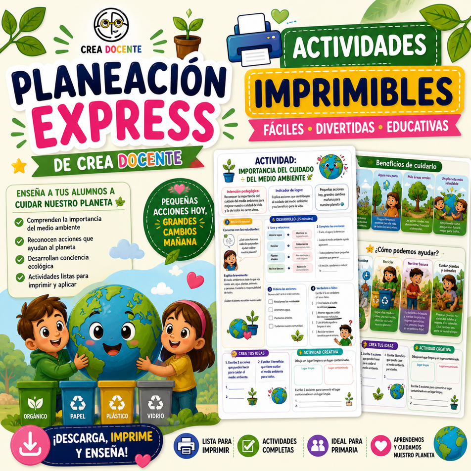 cuidado del medio ambiente, planeacion express